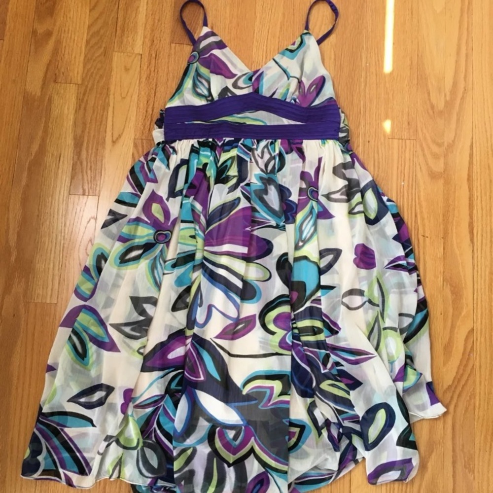 Purple Floral Summer Dress